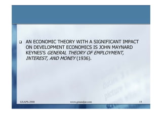 DEVELOPMENT AND ADMINISTRATION (I)