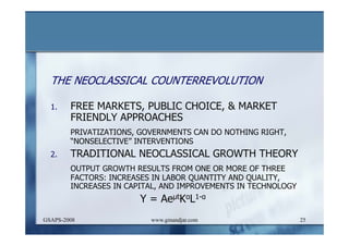 DEVELOPMENT AND ADMINISTRATION (I)