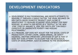 DEVELOPMENT AND ADMINISTRATION (I)