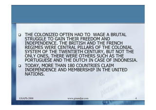 DEVELOPMENT AND ADMINISTRATION (I)