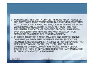 DEVELOPMENT AND ADMINISTRATION (I)