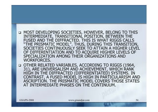 DEVELOPMENT AND ADMINISTRATION (I)