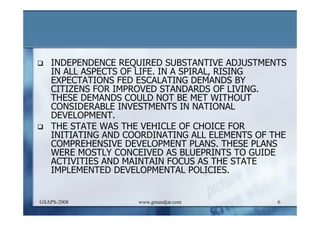 DEVELOPMENT AND ADMINISTRATION (I)