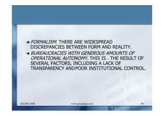 DEVELOPMENT AND ADMINISTRATION (I)