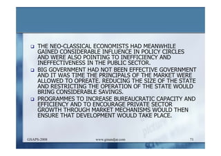 DEVELOPMENT AND ADMINISTRATION (I)