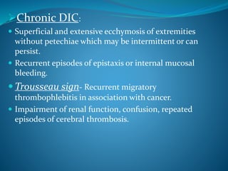 05 disseminated intravascular coagulation | PPTX