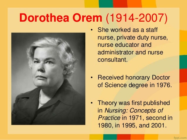 👍 Orems nursing theory. Orem’s Self Care Deficit Theory and its