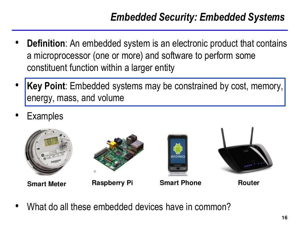 Embedded Systems Security