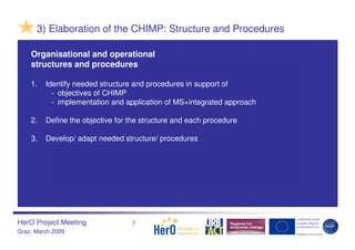 Chimp Management Model Overview Elaboration of integrated cultural heritage management plans ...