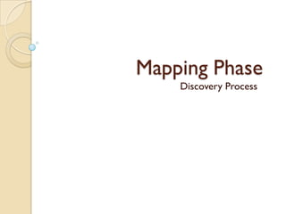 Mapping Phase
    Discovery Process
 