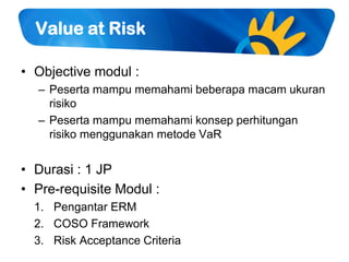05 enterprise risk management telkom 2011 value at risk | PDF