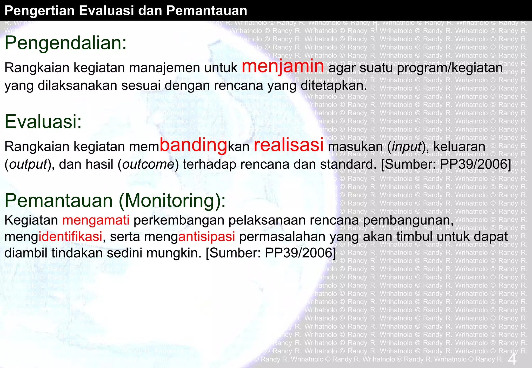 Manajemen Evaluasi Kinerja Pembangunan | PDF