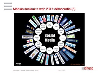 Médias sociaux = web 2.0 = démocratie (3)

| ©IDHEAP – Andreas.Ladner@idheap.unil.ch |

| 16/11/2013 |

 