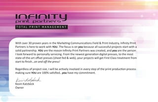INFINITY PRINT PARTNERS CAPABILITY BOOK | PDF