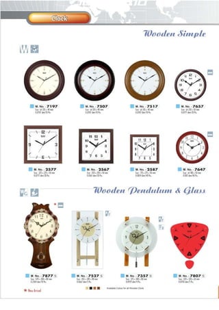 new clock CATALOGUE