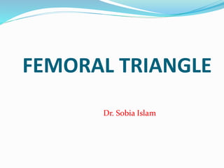 FEMORAL TRIANGLE
Dr. Sobia Islam
 