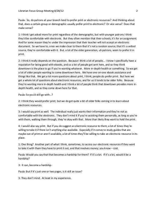 Family Health History Focus Group Transcription