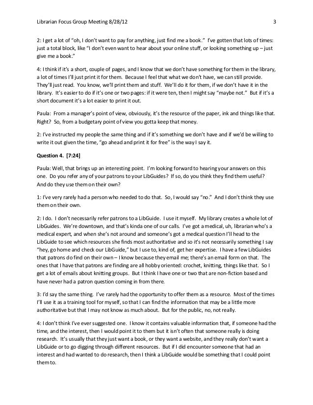 Family Health History Focus Group Transcription