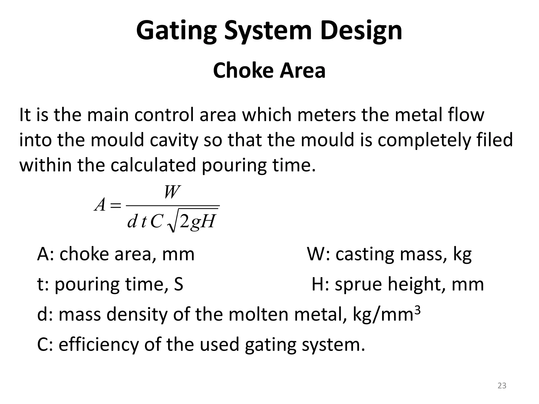05) Gating System in CAsting of Materials | PDF