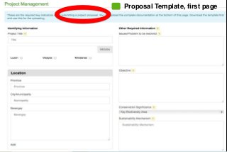 Proposal Template, first page
 