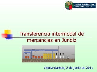 Transferencia intermodal de mercancías en Júndiz Vitoria-Gasteiz, 2 de junio de 2011  