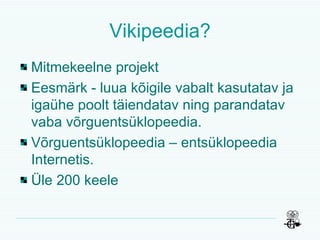 Vikipeedia Ppt