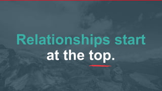 Relationships start
at the top.
 