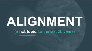 ALIGNMENT
(a hot topic for the last 20 years)
 