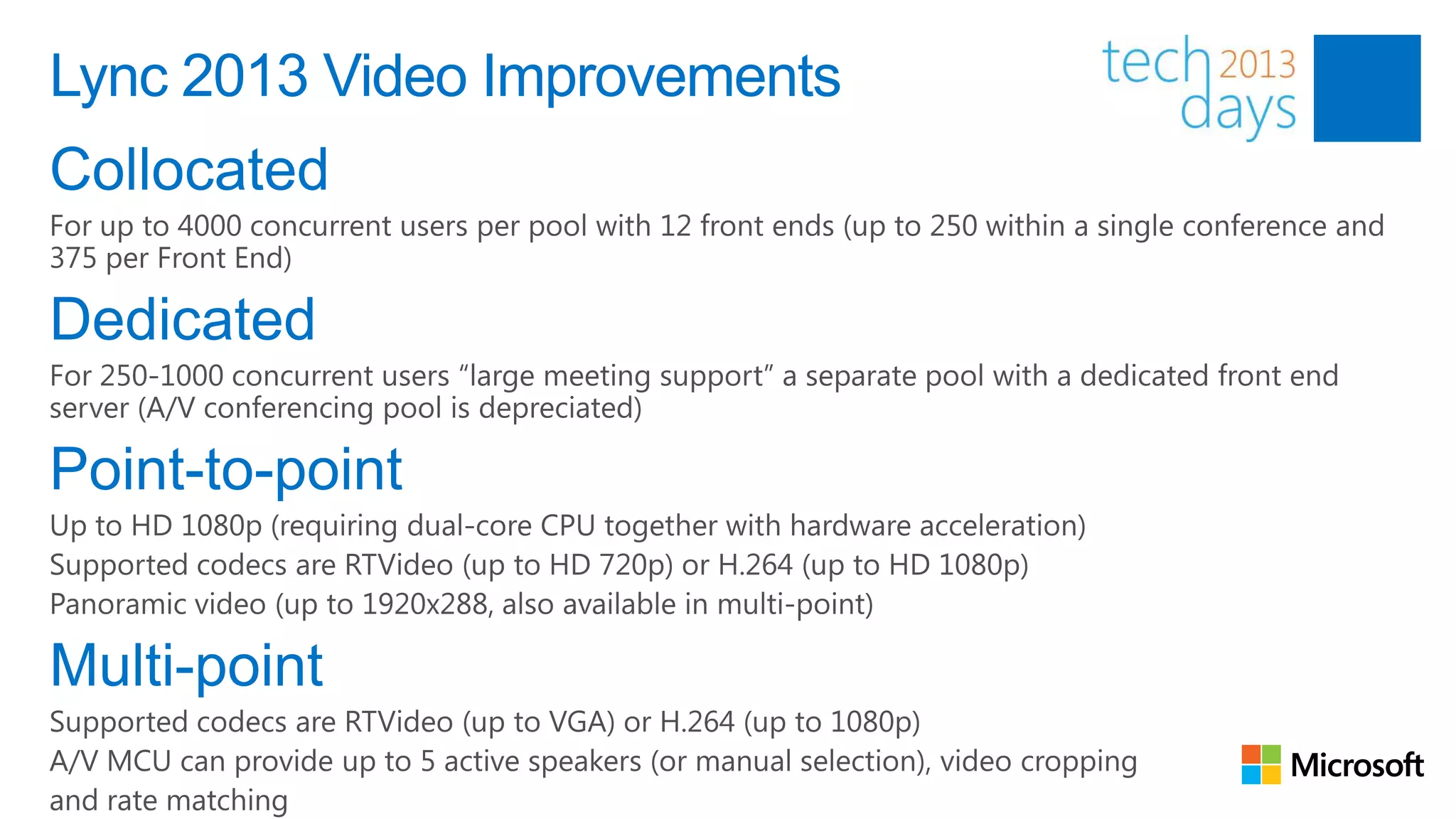 Lync 2013 Video Improvements
 