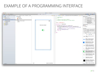 //10
EXAMPLE OF A PROGRAMMING INTERFACE
 