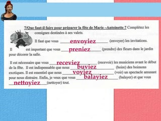 Les déclencheursLes émotions1	Etre + adjectifJe suis tristeque vous  ne compreniez pas le subjonctifExpressions impersonnellesIl est surprenant quevouscompreniez le subjonctifVerbesJeme réjouis que vous compreniez le subjonctif