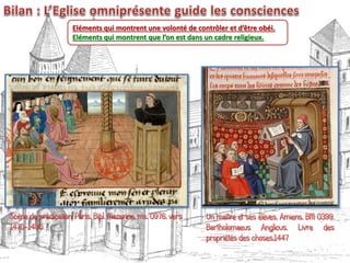 Eléments qui montrent une volonté de contrôler et d’être obéi.
Eléments qui montrent que l’on est dans un cadre religieux.
 