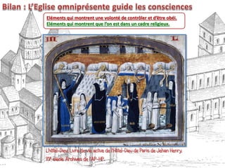 Eléments qui montrent une volonté de contrôler et d’être obéi.
Eléments qui montrent que l’on est dans un cadre religieux.
 