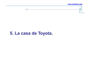 5. La casa de Toyota.
www.prodintec.com
~
1~
 