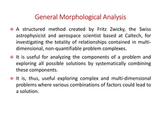 Zwicky Method problem solving course for MBA degree students | PDF