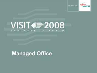 Title of presentation in a maximum of two lines Name, Company Managed Office 