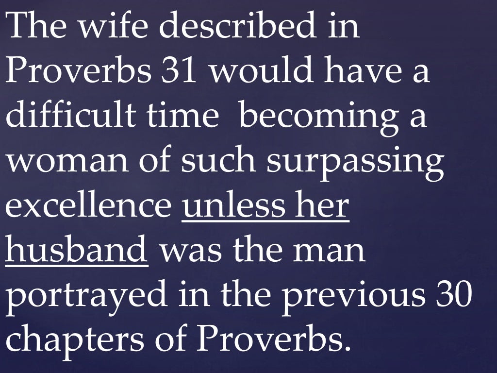 05 May 11, 2014, The Proverbs 31 Man