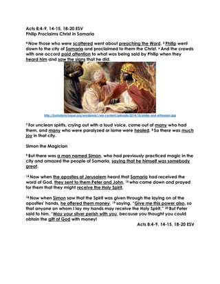 05 May 1, 2016, Acts 8;26-39, Obedient | PDF