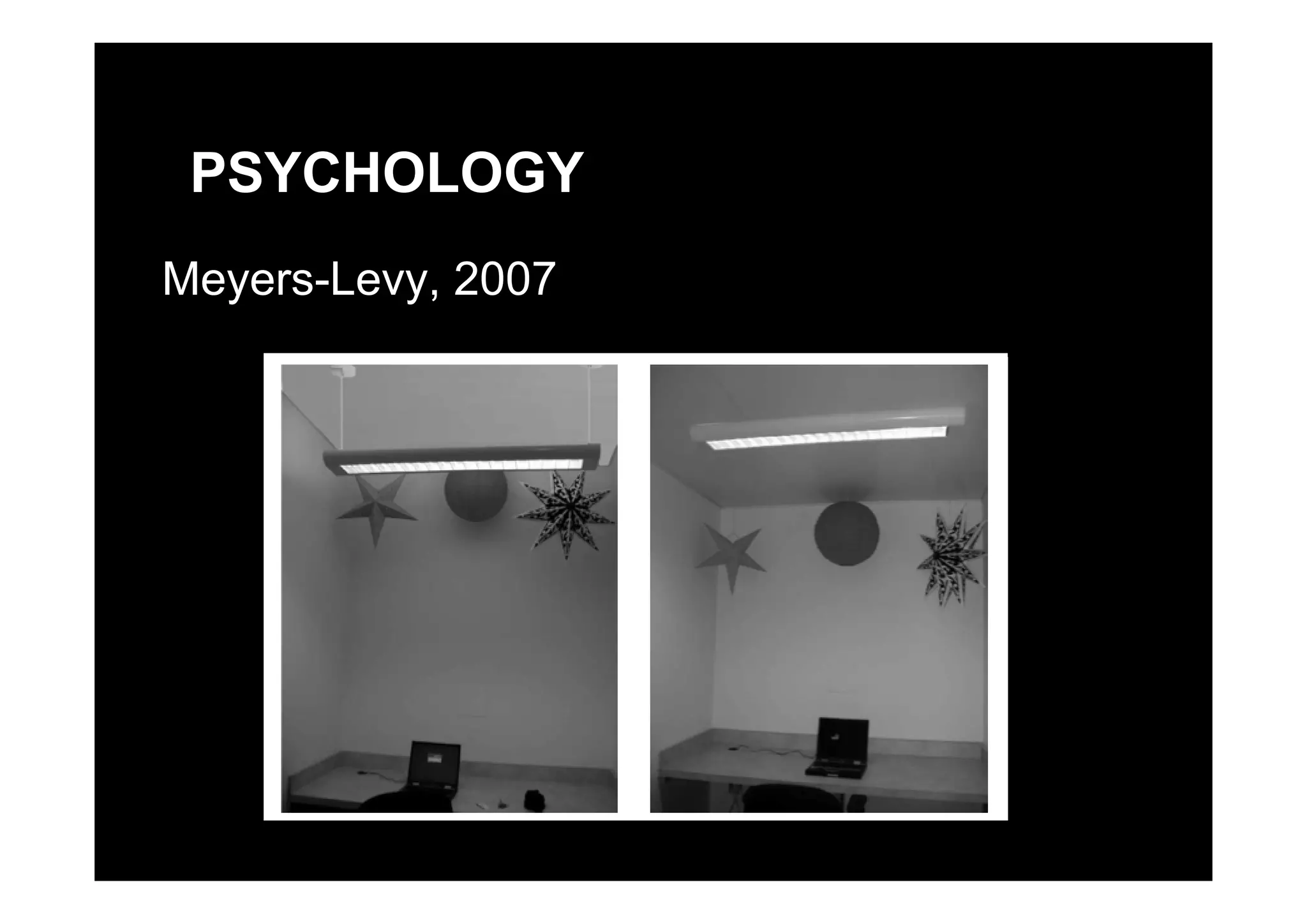 PSYCHOLOGY
Meyers-Levy, 2007
 