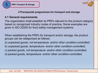 Prps Example TRANSPORT AND STORAGE AWARENESS TRAINING | PPT