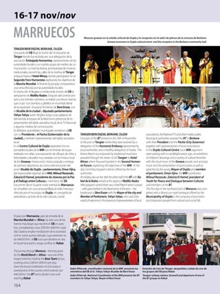 164
marruecos
16-17 nov/nov
Tánger/BeniEnzar, Berkane, Oujda
Una parte del EB llegó la noche del 16 al puerto de
Tángerdon...