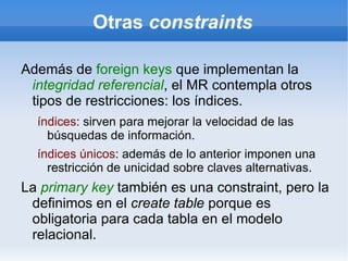 IF EXISTS / IF NOT EXISTS Los modificadores: IF EXISTS