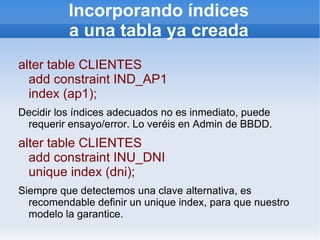 IF NOT EXISTS Pueden añadirse a todos los comandos del tipo: