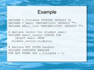 MySQL Cursors | PPT
