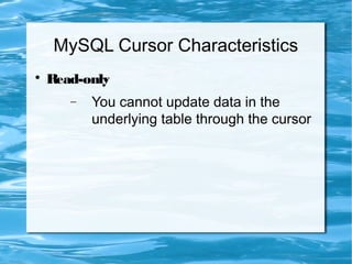 MySQL Cursors | PPT