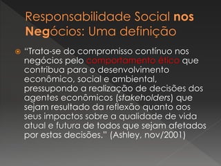 Palestra Responsabilidade Social em Contexto de Mudança: 05 nov 2010