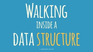 Walking
insidea
datastructure1 — jaiyalas @ funth - 2017 oct 05
 