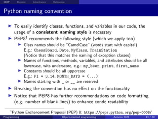 Comprehensive Introduction to Object-Oriented Programming in Python | PDF