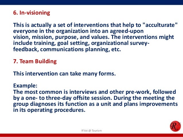 organizational development interventions organizational interventions