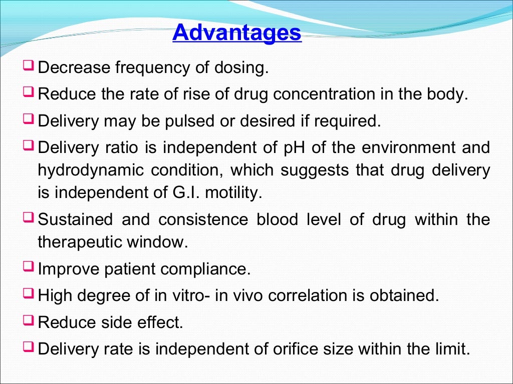 Osmotically Controlled Drug Delivery System OCDDS 